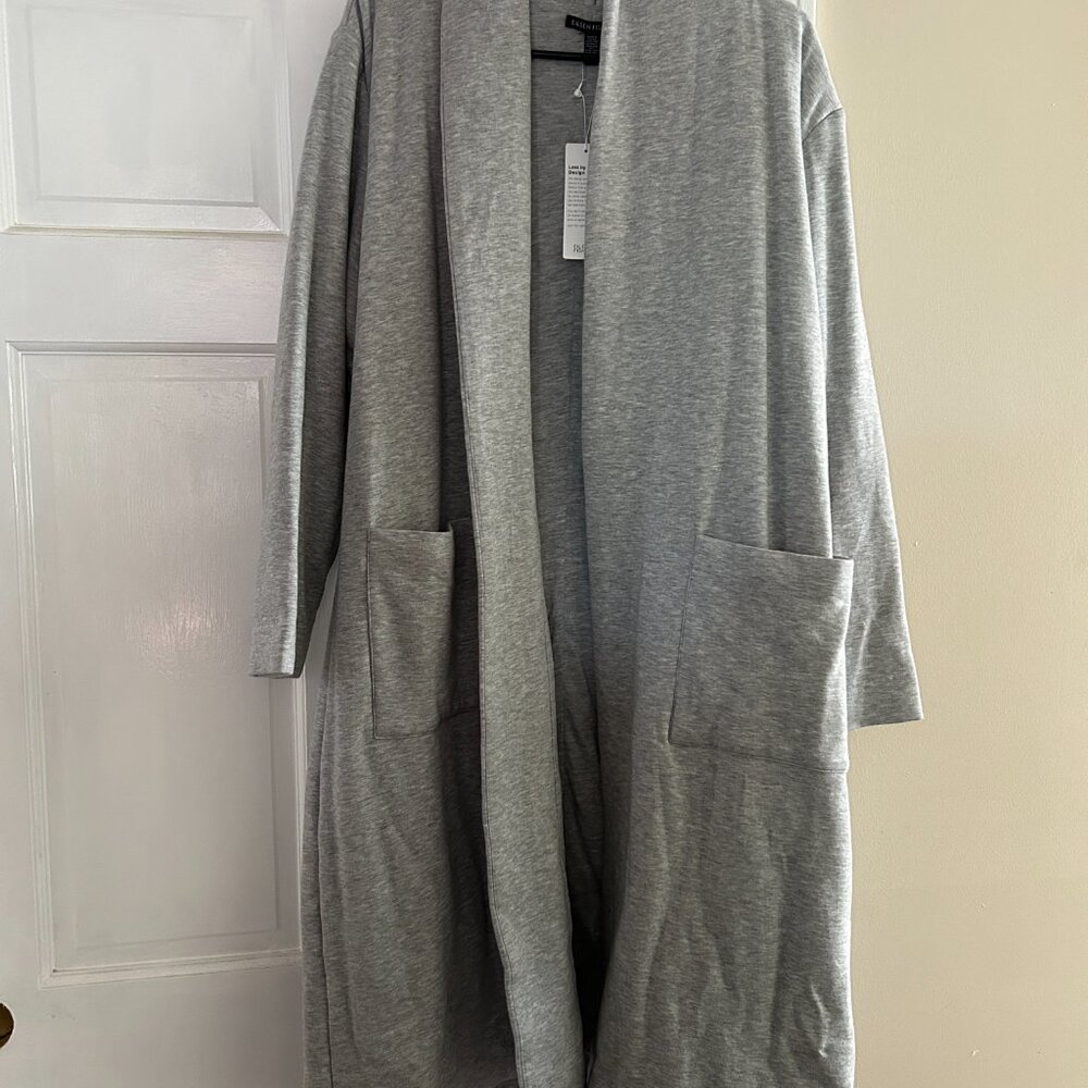 NWT Eileen Fisher Cozy Brushed Terry Hug Padded Coat - Picture 2 of 10
